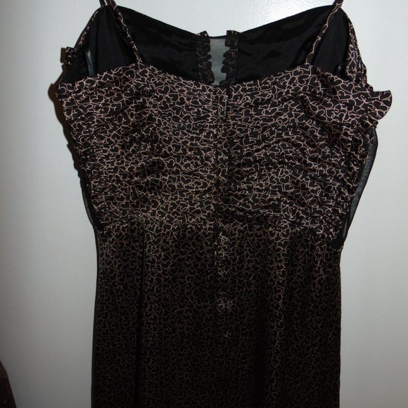 Jill Stuart Women's Black & Pink Hearts Spaghetti Strap Mesh Sheath Dress Sz S - Picture 8 of 9
